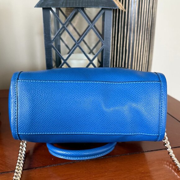 COACH BABY BENNETT SATCHEL CROSSBODY BAG Blue Leather - Picture 3 of 16